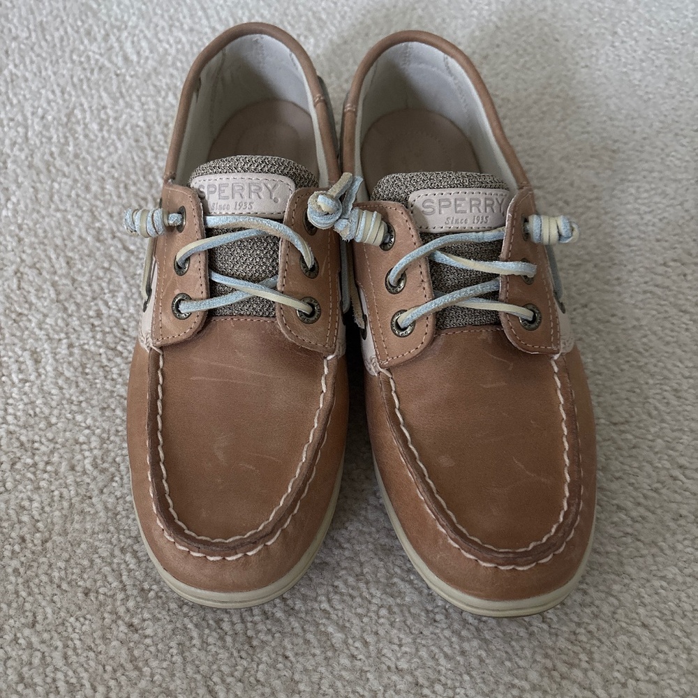 Sperry Topsider slip on dock shoes, size 8